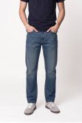 Jean straight leg bota recta infaltables azul tiro bajo
