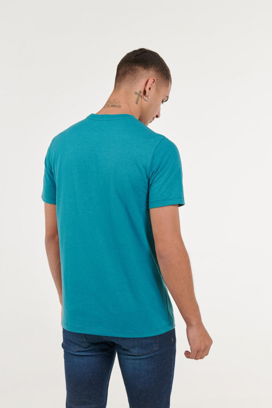 Camiseta manga corta azul verde con diseño de La vida moderna de Rocko