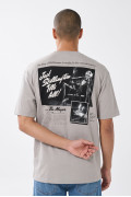 Camiseta de Nightmare Before Christmas gris cuello redondo
