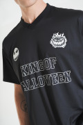 Camiseta cuello V negra de Nightmare Before Christmas
