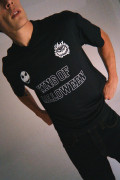 Camiseta cuello V negra de Nightmare Before Christmas
