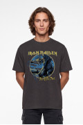 Camiseta en algodón negra cuello redondo de Iron Maiden
