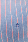 Camisa cuello nerú unicolor a rayas con mangas largas