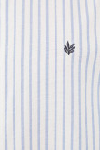 Camisa cuello nerú unicolor a rayas con mangas largas