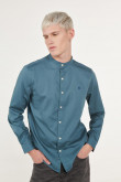 Camisa cuello nerú unicolor manga larga