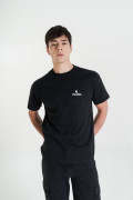 Camiseta de Snoopy negra manga corta en algodón
