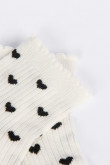 Medias cortas unicolores con texturas de canal y diseños de corazones