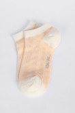 Medias tobilleras unicolor con diseño Jacquard de cuadros