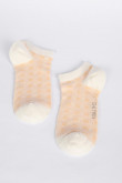 Medias tobilleras unicolor con diseño Jacquard de cuadros