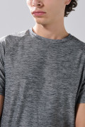 Camiseta unicolor con manga ranglan corta y estampados
