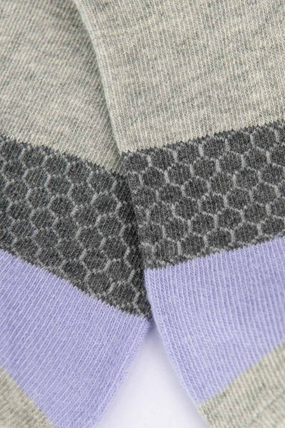 Medias tobilleras gris medio con bloques de color