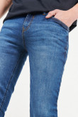 Jean azul oscuro súper skinny con costuras en contraste