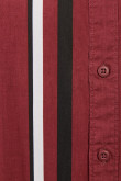 Camisa unicolor cuello mao manga corta a rayas