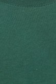 Camiseta verde oscura con cuello redondo y manga corta