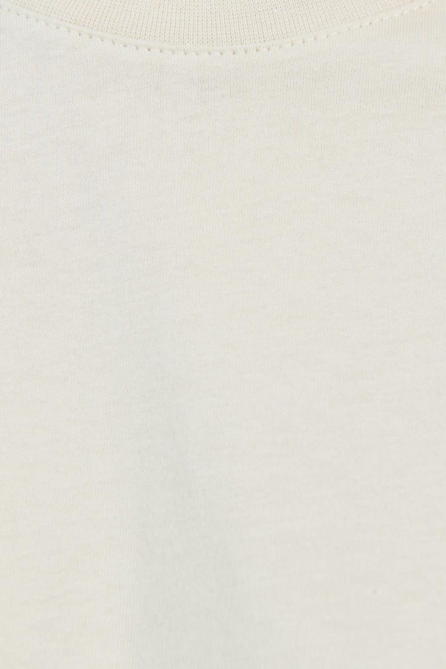 Camiseta unicolor manga corta con cuello redondo en rib