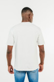 Camiseta manga corta unicolor con hombros rodados