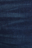 Jean azul intenso skinny con costuras en contraste y tiro bajo
