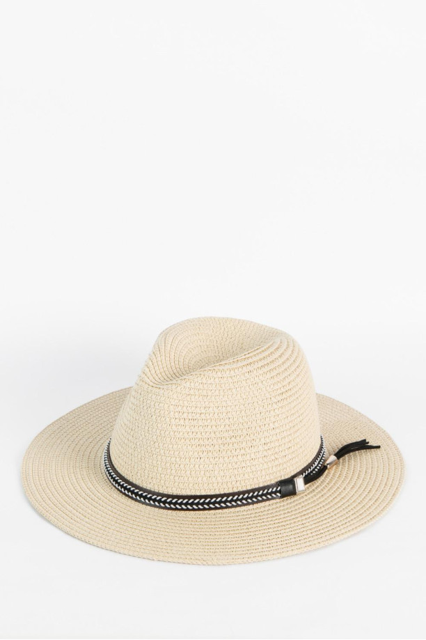 Sombrero de paja - Beige/Negro - NIÑOS