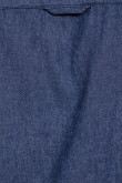 Camisa manga corta unicolor con bolsillo y cuello sport collar