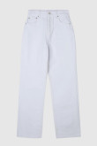 Jean blanco 90´S con tiro alto y diseño de bota recta