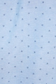 Camisa cuello button down unicolor con diseños en mini print