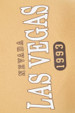 Camiseta kaky clara con estampado college de Las Vegas y cuello redondo