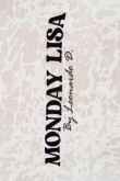 Camiseta manga corta crema clara con texto de Monday Lisa