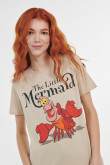 Camiseta manga corta kaky clara con estampado de La Sirenita