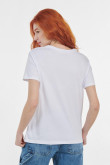 Camiseta manga corta blanca con estampado de Los Picapiedra