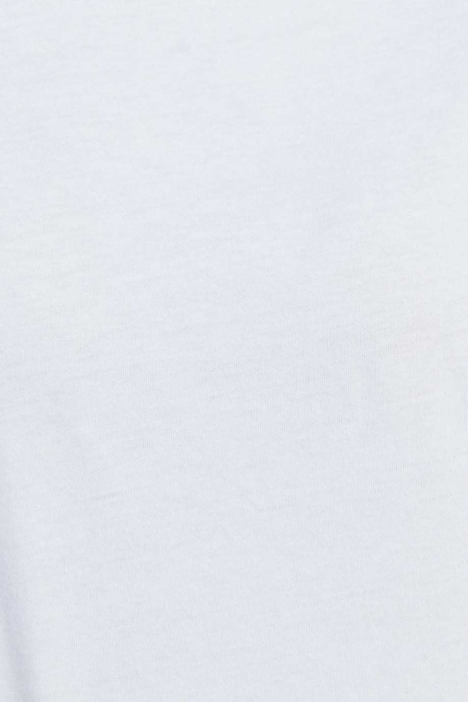 Camiseta crop top oversize unicolor con manga corta y hombro caído