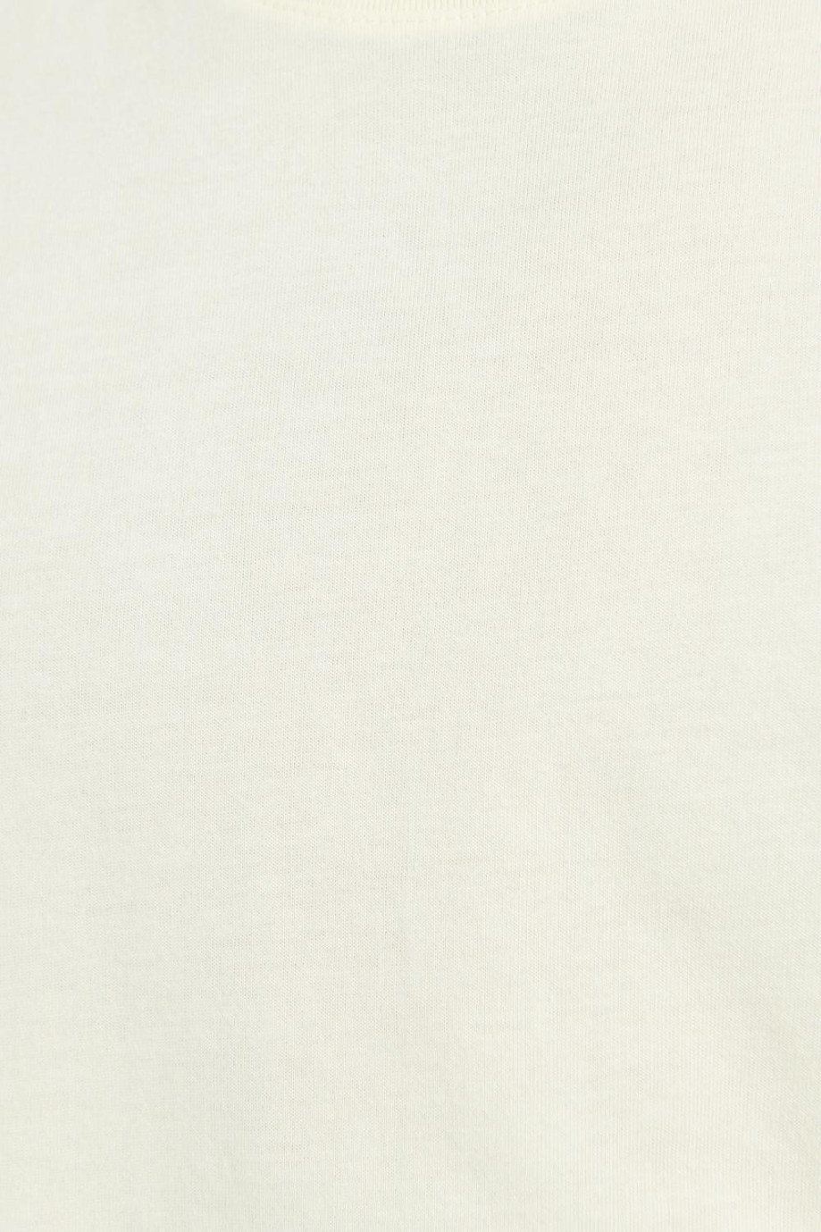 Camiseta unicolor con manga corta y cuello redondo en rib
