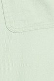Sobrecamisa manga larga unicolor con cuello sport collar y bolsillos