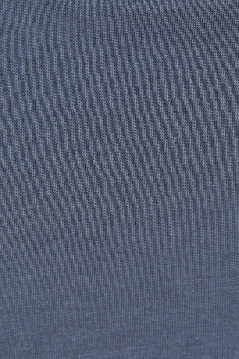 Camiseta unicolor en algodón con manga corta y cuello redondo