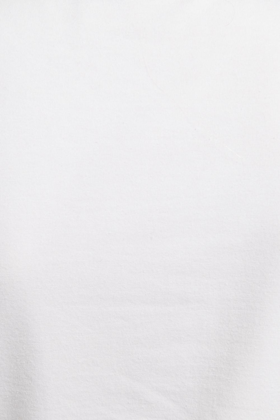 Camiseta unicolor en algodón con cuello redondo y manga corta