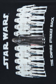 Camiseta crop top negra oversize con manga corta y estampado de Star Wars