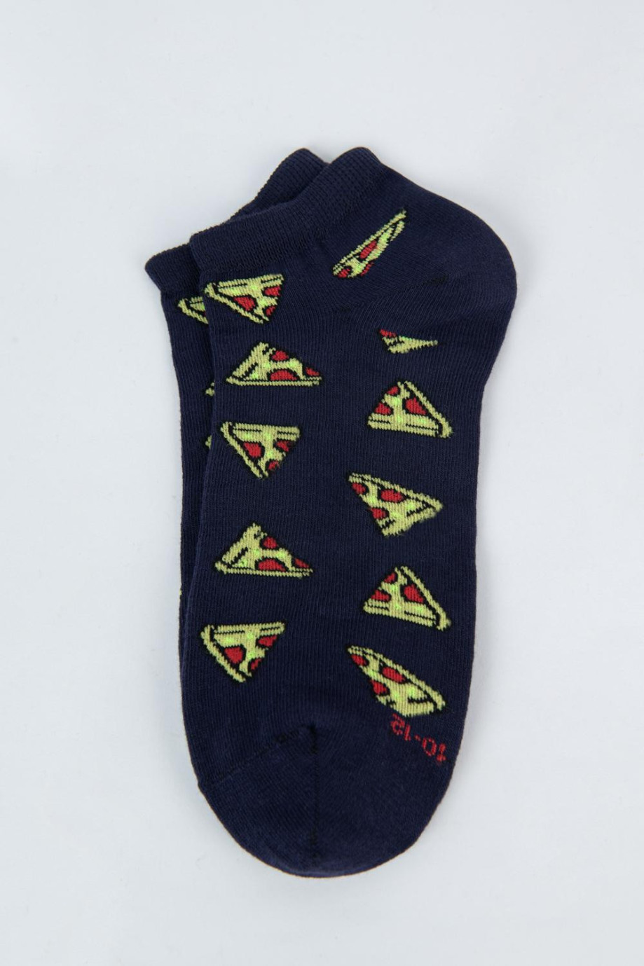 Medias unicolores tipo tobilleras con diseños de comida