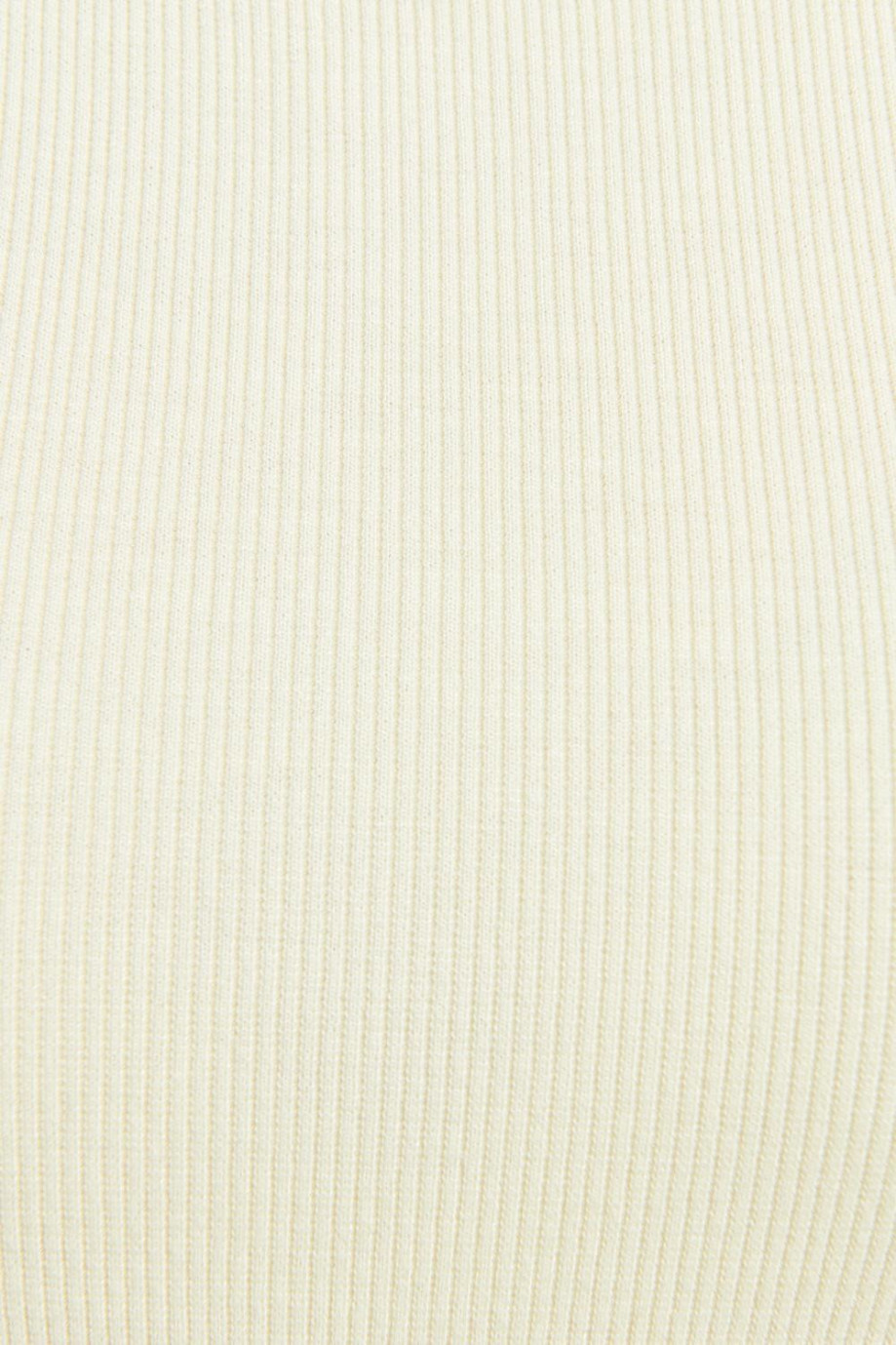 Camiseta manga sisa unicolor con cuello redondo y texturas