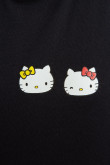 Camiseta femenina cuello redondo manga corta con estampado en frente de Hello Kitty