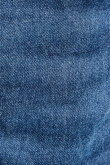 Jean azul oscuro tipo 90´S con bota recta ancha y desgastes de color
