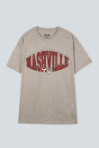 Camiseta cuello redondo gris con diseño college de Nashville