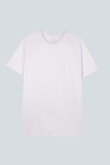 Camiseta unicolor con manga ranglan corta y cuello redondo en rib