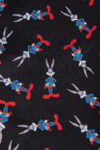 Bóxer negro pierna corta con diseños de Bugs Bunny y cintura elástica