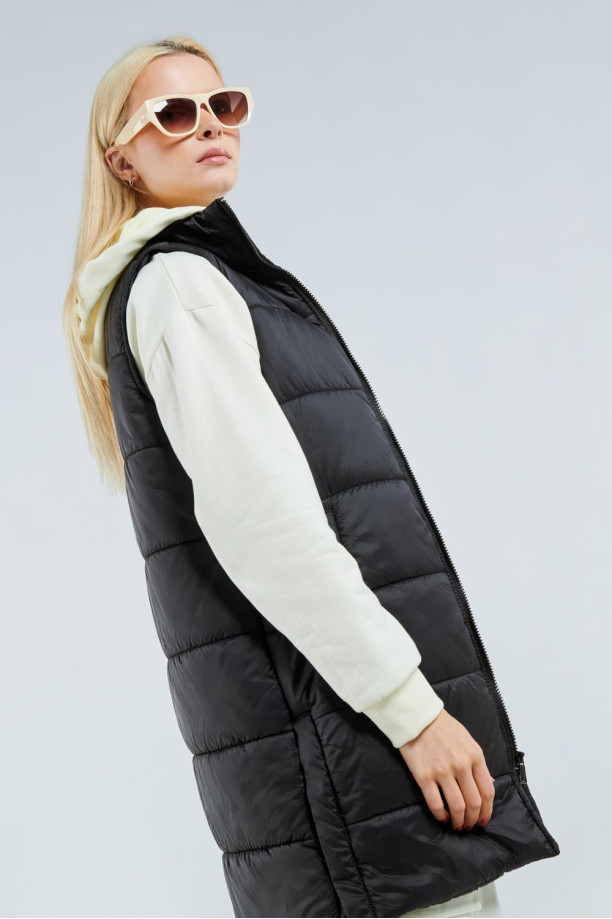 Combinar Chaleco Acolchado Chaleco Negro Oversize Chaleco