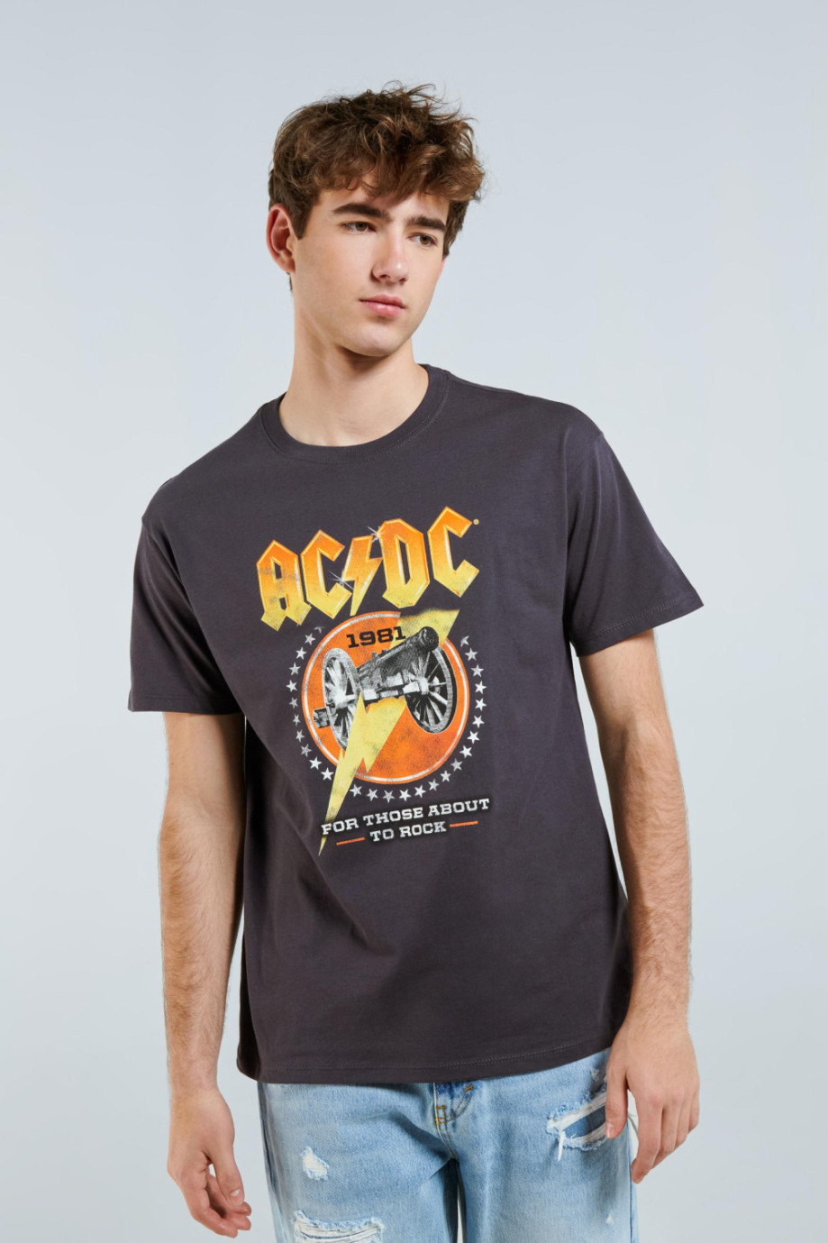 Camiseta manga corta con estampado de AC/DC