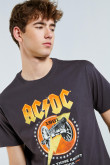 Camiseta manga corta con estampado de AC/DC