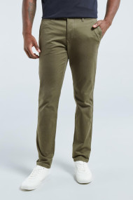 Match - Pantalón casual para hombre, ajustado, cónico y elástico