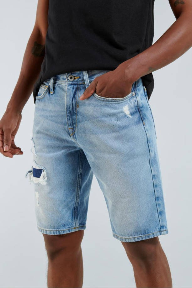 Bermudas de best sale jean con rotos