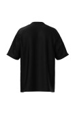 Camiseta unicolor oversize con diseño college de tenis y cuello redondo
