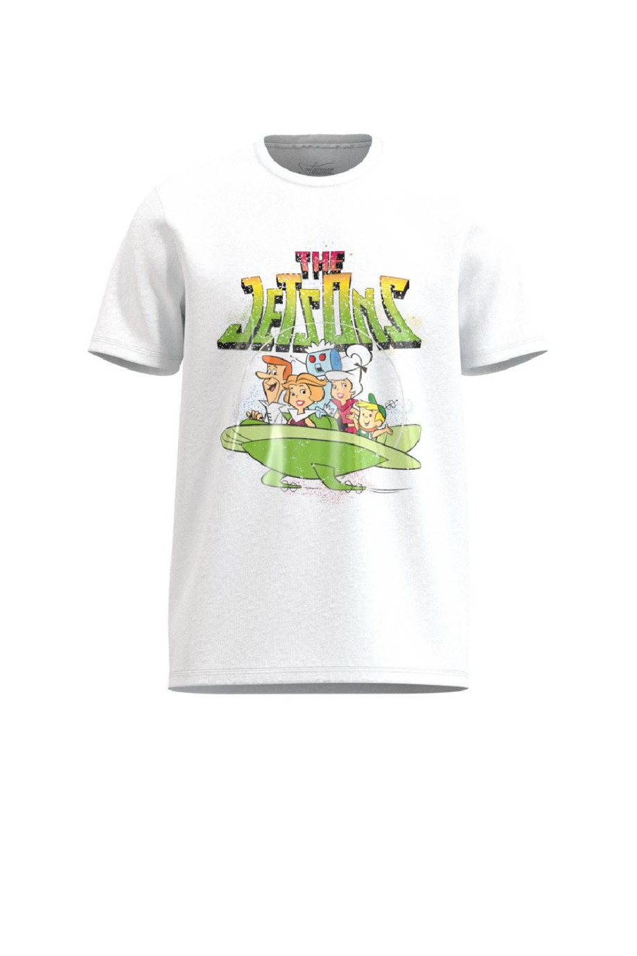 Camiseta unicolor con diseño de Los Supersónicos y cuello redondo