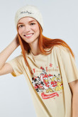 Camiseta kaki clara con diseño de navidad Mickey & Friends